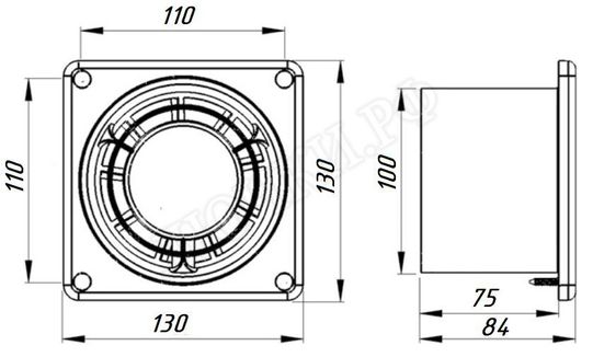 Вытяжной вентилятор Awenta Ring Series WWR100 Вытяжной вентилятор Awenta Ring Series WWR100